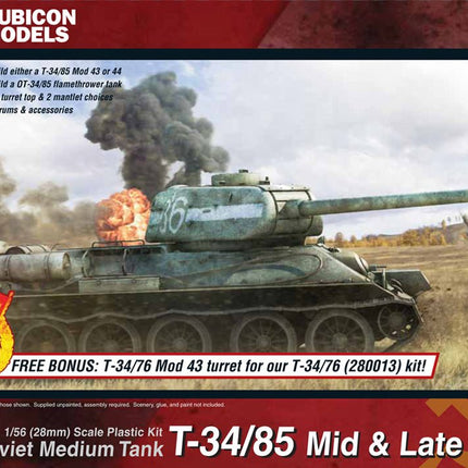 T - 34/85 - Mid & Late War - Panzer - Rubicon Models UK Ltd - 280021