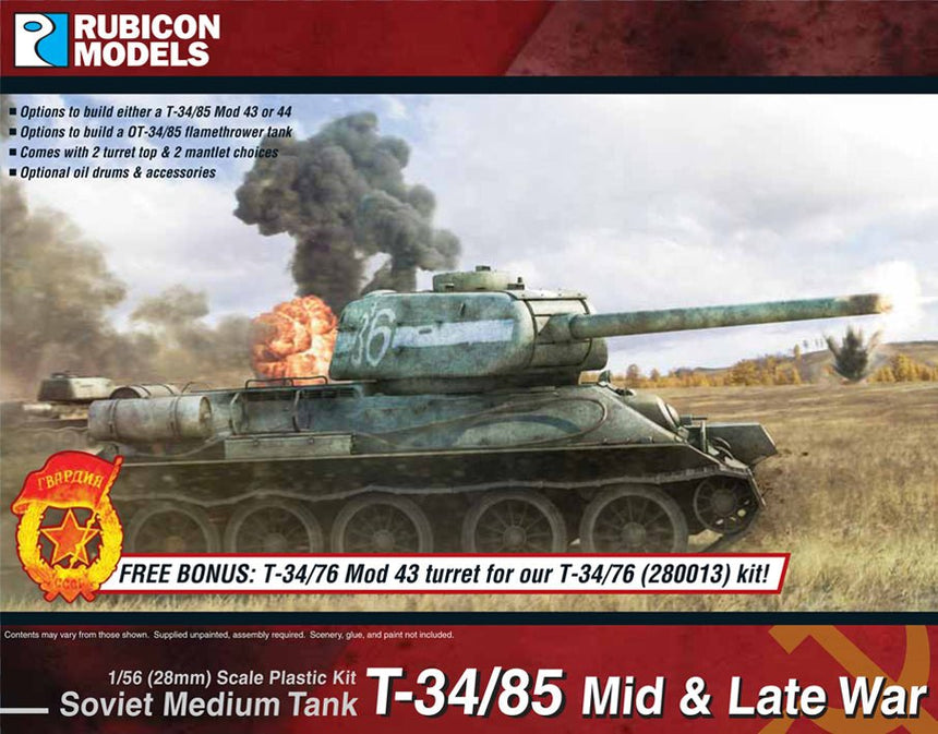 T - 34/85 - Mid & Late War - Panzer - Rubicon Models UK Ltd - 280021