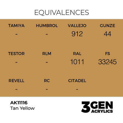 AK Interactive 3rd Generation - Tan Yellow 17 ml