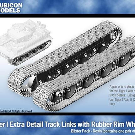 Tiger I Extra Detail Track Link mit Rubber Rim Wheels *Clearance-Defective*