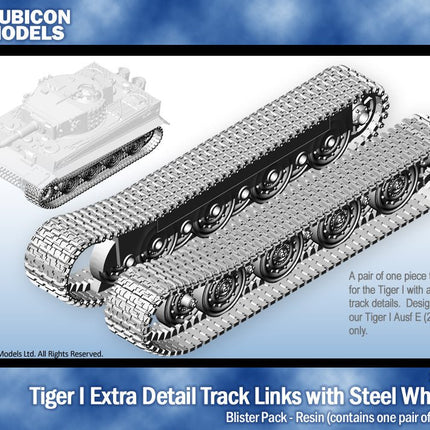 Tiger I Extra Detail Track Link with Steel Wheels *Clearance-Defective