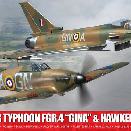 Twin Pack - Eurofighter Typhoon FGR.4 (GINA) + Hawker Hurricane Mk.I - Starterset - Airfix - A40002