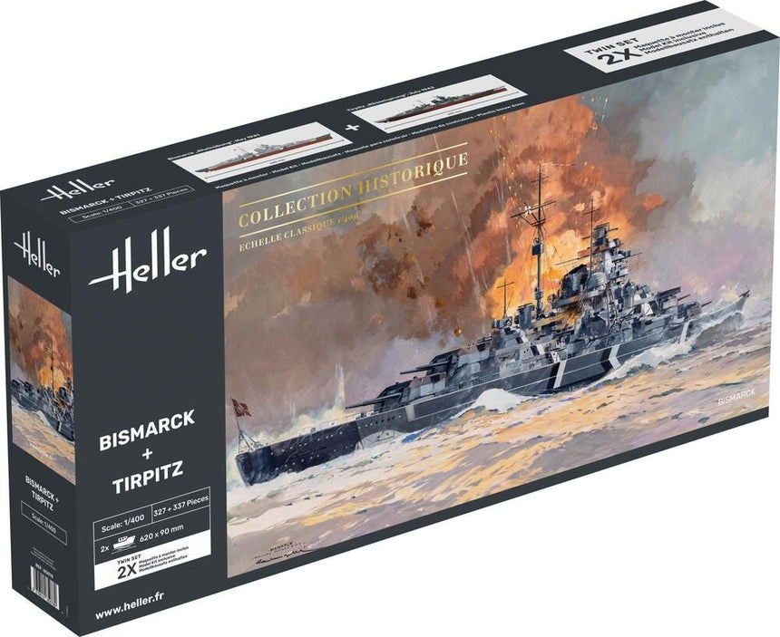 Twin Set Bismarck + Tirpitz - Starterset - Heller - 85078