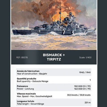 Twin Set Bismarck + Tirpitz - Starterset - Heller - 85078