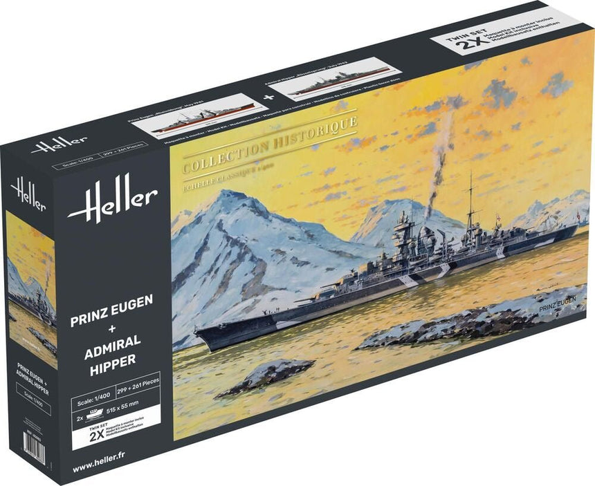Twin Set Prinz Eugen + Admiral Hipper - Starterset - Heller - 85083