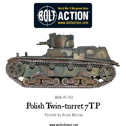 Twin-turreted Polish 7TP tank