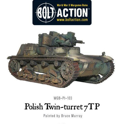 Twin-turreted Polish 7TP tank
