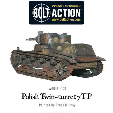 Twin-turreted Polish 7TP tank