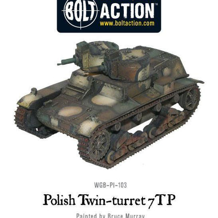 Twin-turreted Polish 7TP tank