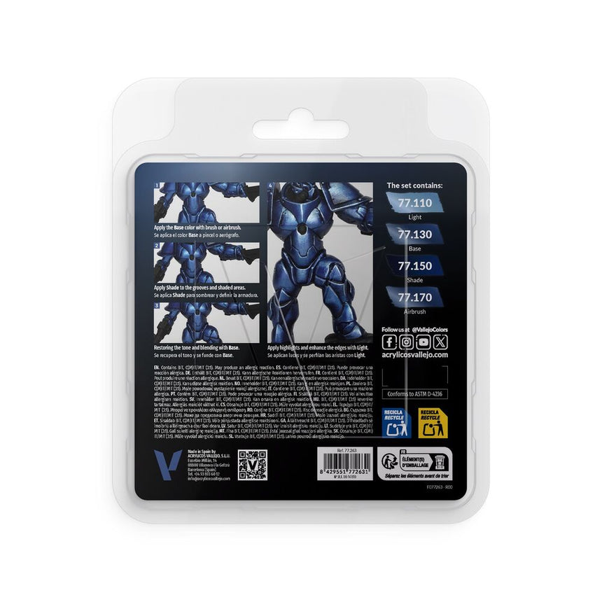 Ultramarine Blue - True Metallic Metal (4 x 18 ml) - Vallejo - 77263 (2)