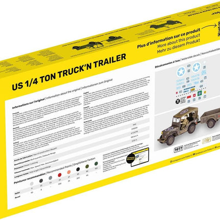 US 1/4 Ton Truck 'n Trailer - Fahrzeuge - Heller - 81105