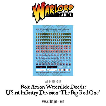 US 1st Infantry Division 'Big Red One' decal sheet
