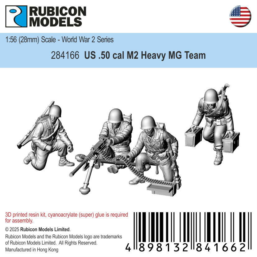 US .50 cal M2 Heavy MG Team - Rubicon Models UK Ltd - 284166