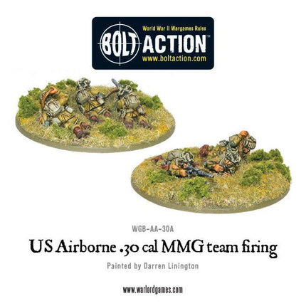 US Airborne 30 Cal MMG team firing