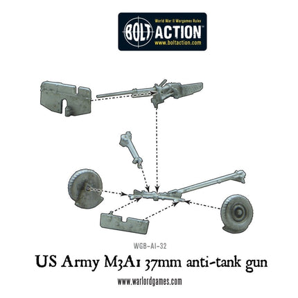 US Army M3A1 37mm anti-tank gun