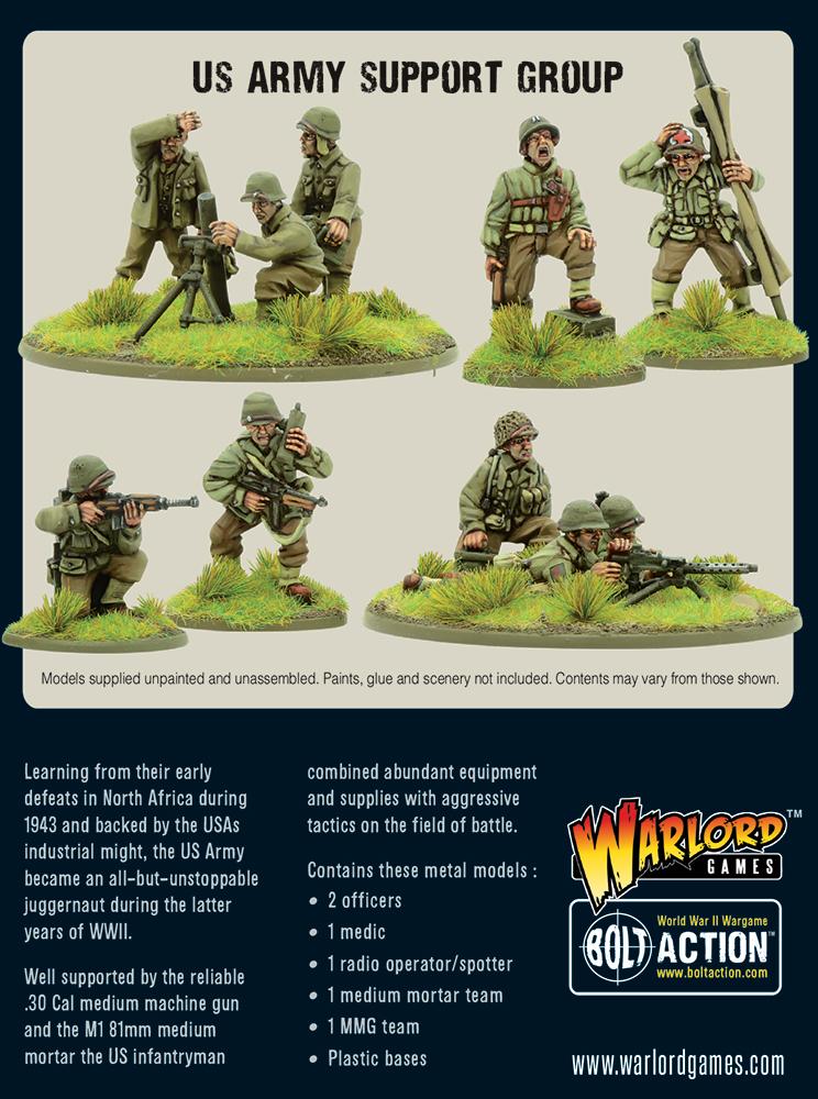 US Army Support Group - Infanterie - Warlord Games - 402213004
