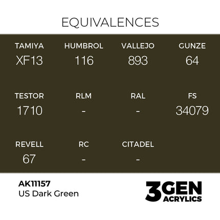 AK Interactive 3rd Generation - US Dark Green 17 ml
