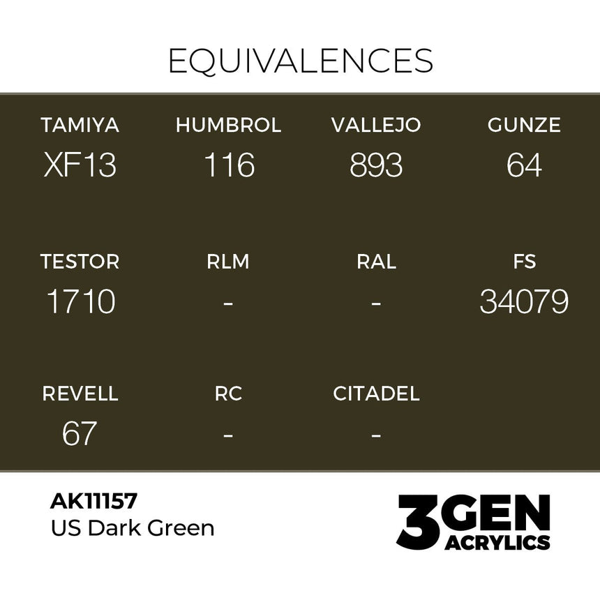 AK Interactive 3rd Generation - US Dark Green 17 ml