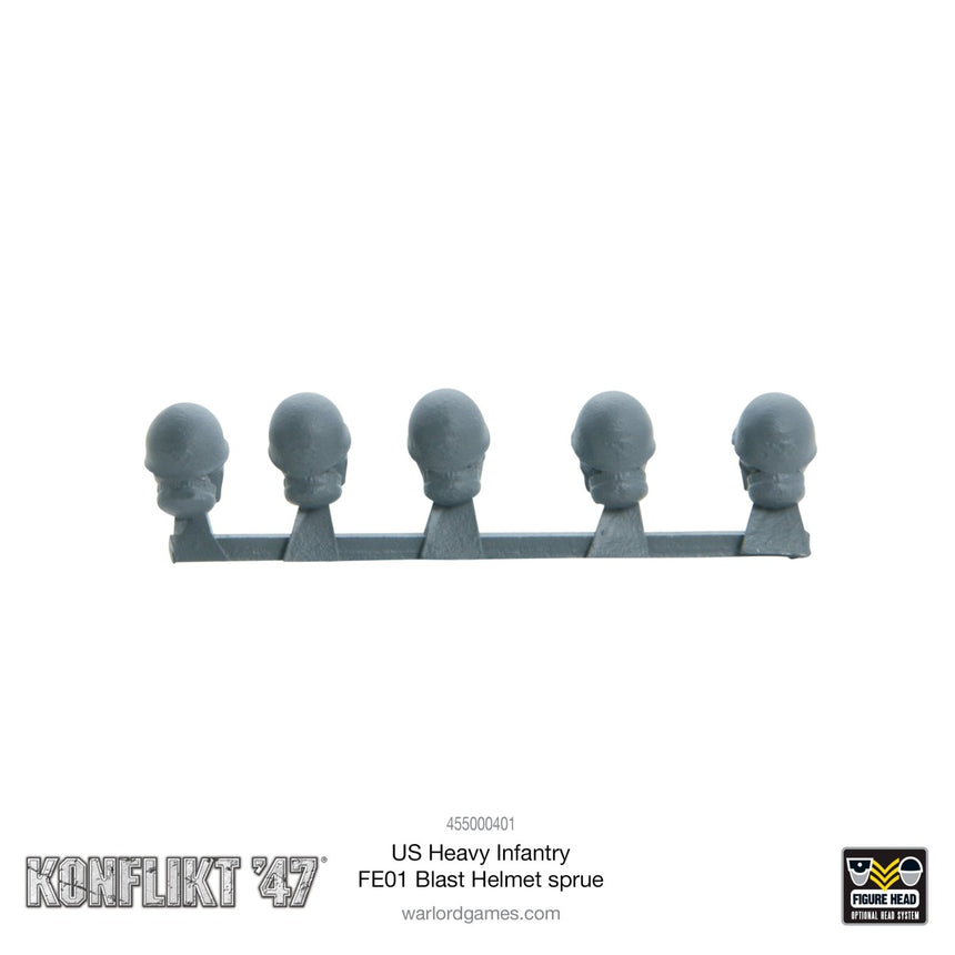 US Heavy Infantry FE01 Blast Helmet sprue - Warlord Games - 455000401a (2)