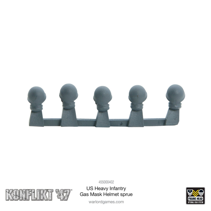 US Heavy Infantry Gas mask helmet sprue - Warlord Games - 455000402a (2)
