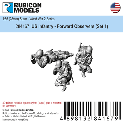 US Infantry - Forward Observers (Set 1) - Rubicon Models - 284167