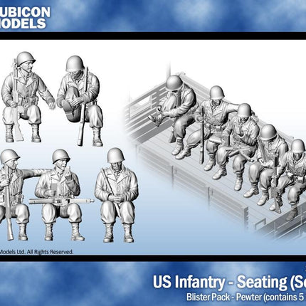 US Infantry - Seating (Set 2) - Pewter - Rubicon Models UK Ltd - 284002