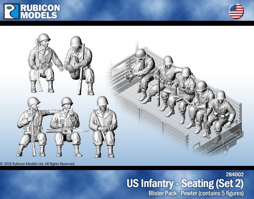 US Infantry - Seating (Set 2) - Pewter - Rubicon Models UK Ltd - 284002