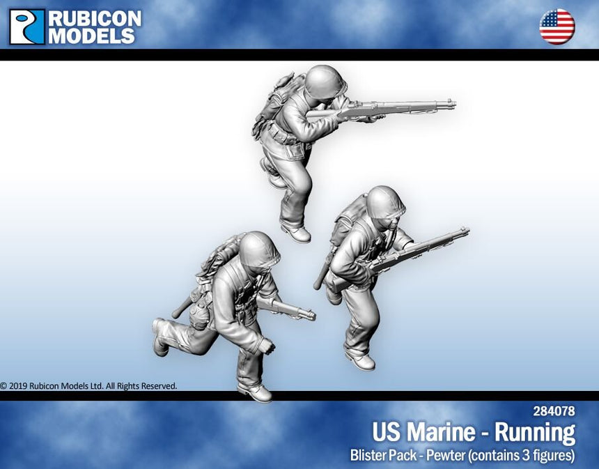US Marines Running - Pewter