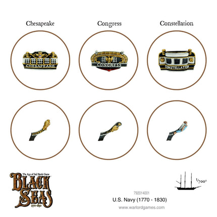 U.S. Navy Fleet (1770 - 1830) - Schiffe - Warlord Games - 792014001