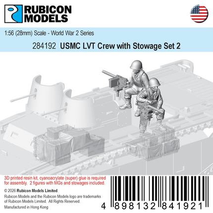 USMC LVT Crew with Stowage Set 2 - Rubicon Models UK Ltd - 284192