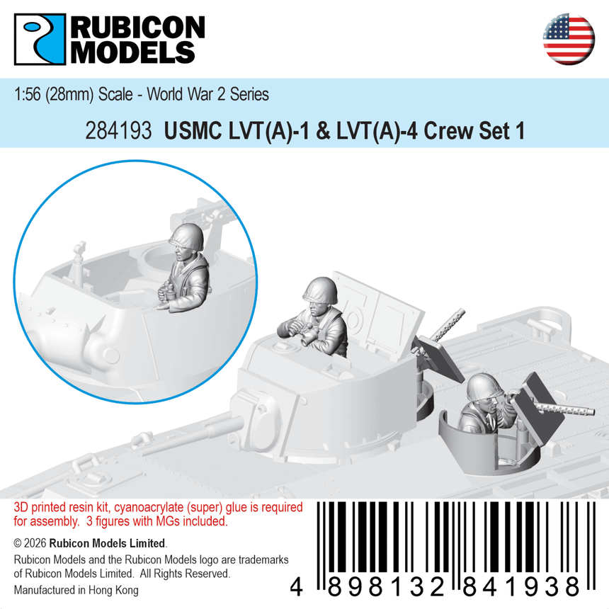 USMC LVT(A)-1 & LVT(A)-4 Crew Set 1 - Rubicon Models UK Ltd - 284193