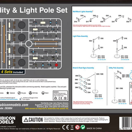 Utility & Light Pole Set - Gelände - Rubicon Models UK Ltd - 283004