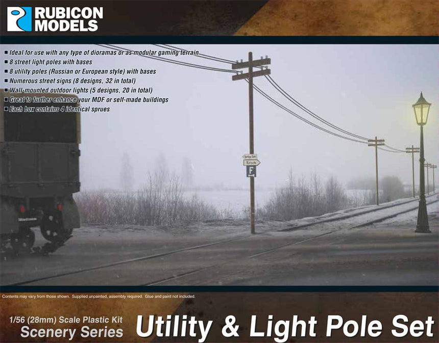 Utility & Light Pole Set - Gelände - Rubicon Models UK Ltd - 283004
