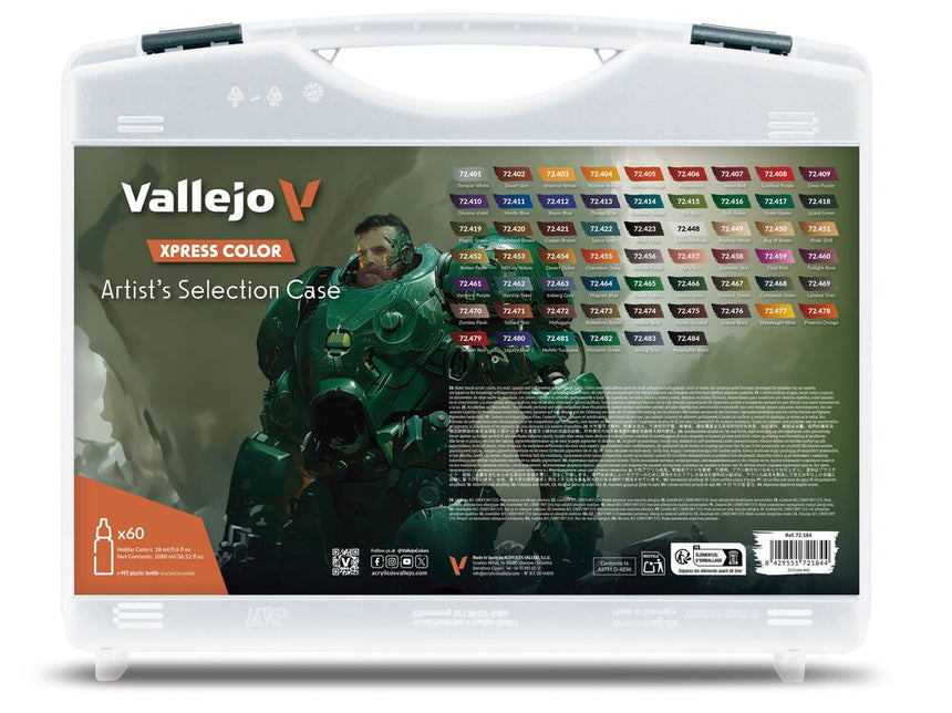 Vallejo Game Color - Artist's Selection Case. Includes 60 Xpress colors 18 ml - Zubehör - Vallejo - 72184