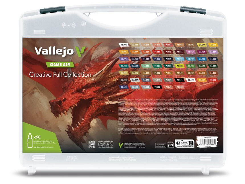 Vallejo Game Color - Creative Full Collection. Includes 51 colors, 7 primers and 2 auxiliaries 18 ml - Zubehör - Vallejo - 72185