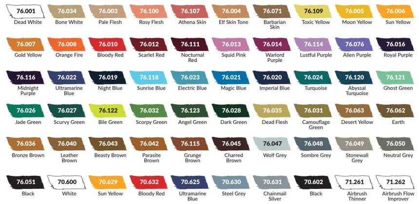 Vallejo Game Color - Creative Full Collection. Includes 51 colors, 7 primers and 2 auxiliaries 18 ml - Zubehör - Vallejo - 72185