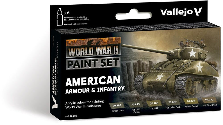 Vallejo Model Color - American Armour & Infantry 18 ml - Zubehör - Vallejo - 70203