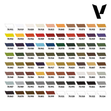 Vallejo Model Color - Basic Case. Includes: 75 basic colors + 5 auxiliaries 18 ml - Zubehör - Vallejo - 70252