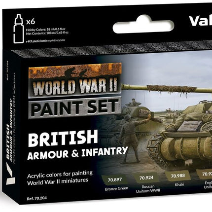Vallejo Model Color - British Armour & Infantry 18 ml - Zubehör - Vallejo - 70204