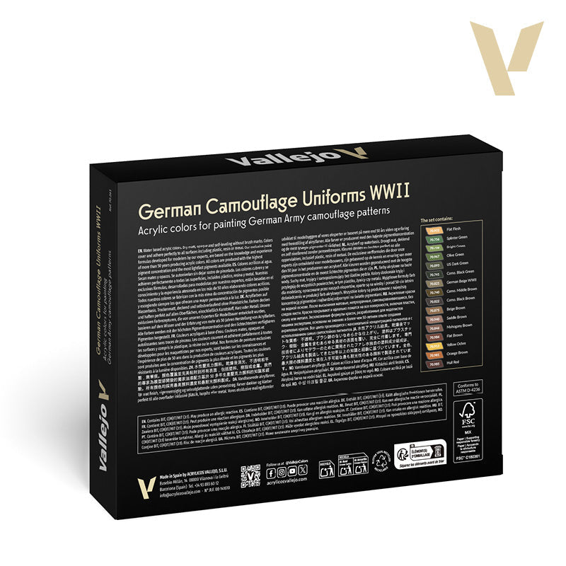 Vallejo Model Color - German Camouflage Uniforms WWII 18 ml - Zubehör - Vallejo - 70261