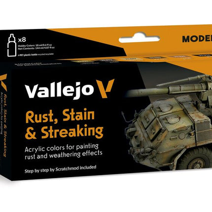 Vallejo Model Color - Rust, Stain & Streaking by Scratchmod 18 ml - Zubehör - Vallejo - 70183