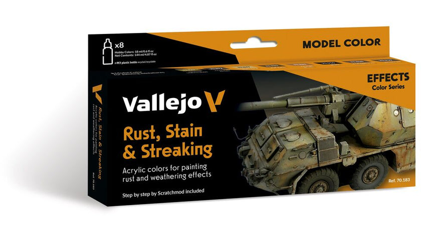 Vallejo Model Color - Rust, Stain & Streaking by Scratchmod 18 ml - Zubehör - Vallejo - 70183
