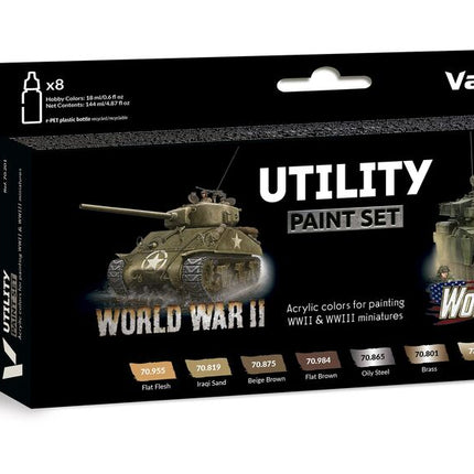 Vallejo Model Color - Utility Paint Set WWII & WWIII 18 ml - Zubehör - Vallejo - 70201