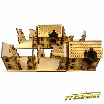 15mm Ruined Townhouse Set - TT Combat - TTSCW-WAR-002