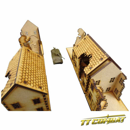 15mm Ruined Townhouse Set - TT Combat - TTSCW-WAR-002 (2)