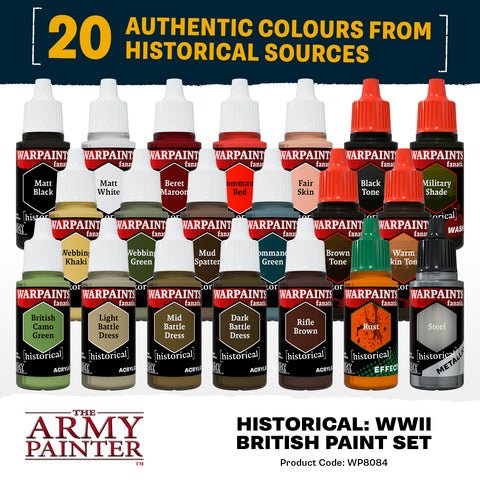 Warpaints Fanatic Historical: WWII British Paint Set - Farben - The Army Painter - TAPWP8084P