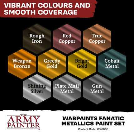 Warpaints Fanatic: Metallics Paint Set - Zubehör - The Army Painter - WP8069