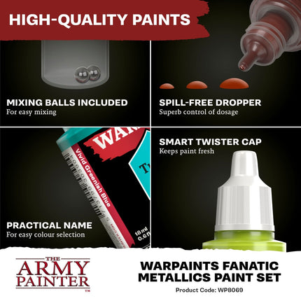 Warpaints Fanatic: Metallics Paint Set - Zubehör - The Army Painter - WP8069