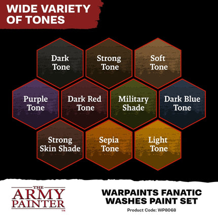 Warpaints Fanatic: Washes Paint Set - Zubehör - The Army Painter - WP8068
