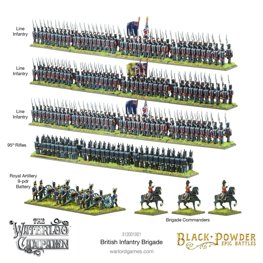 Waterloo - British Infantry Brigade - Infanterie - Warlord Games - 312001001